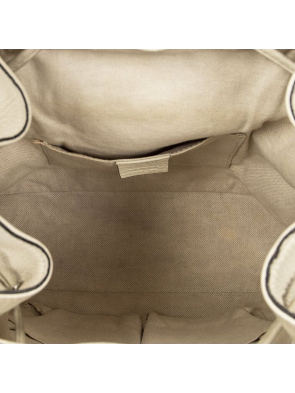 Gucci Bamboo Backpack Tassel Ivory Gray Calfskin Leather - Picture 9 of 10